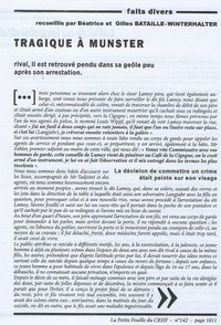 Petit feuille (bulletin d'information généalogique du CRHF)